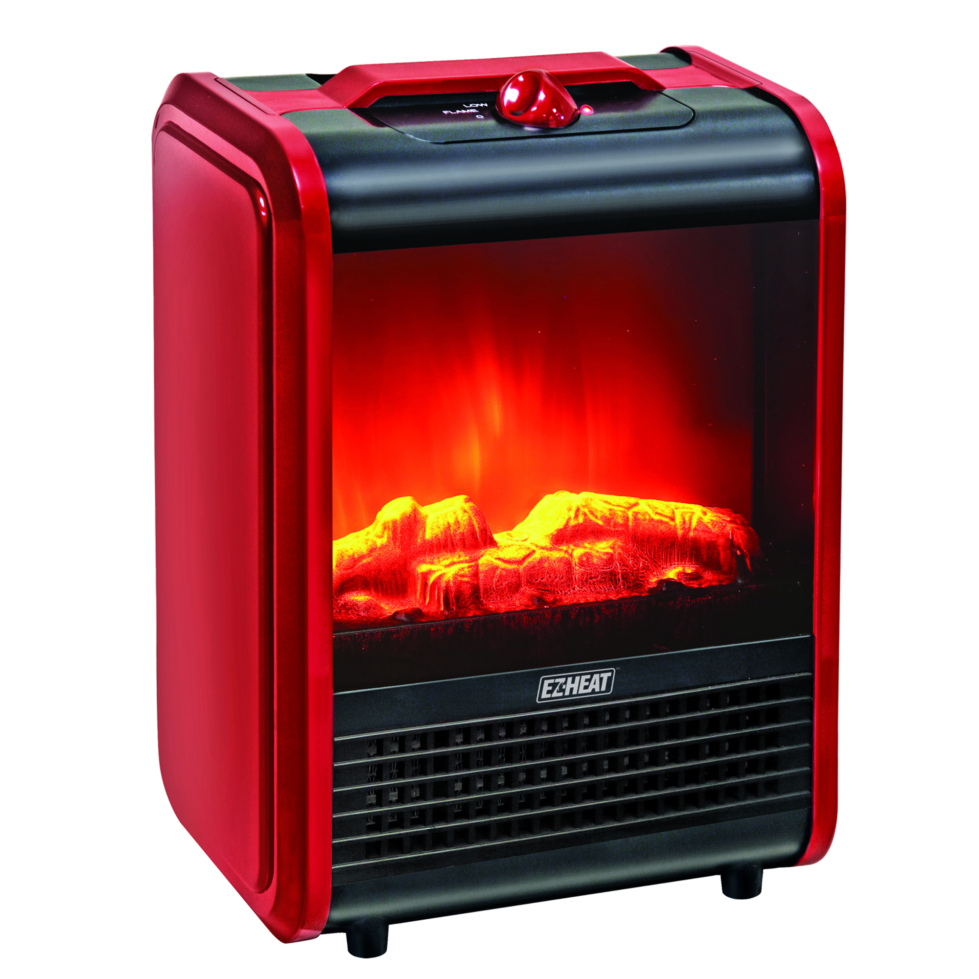 EZ-Heat Portable Fireplace Fan Heater with Simulated Flame Effect, 120V, 600/1200 Watts, 4095 BTU, Model #32562